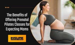 pregnant mother stretching before a workout