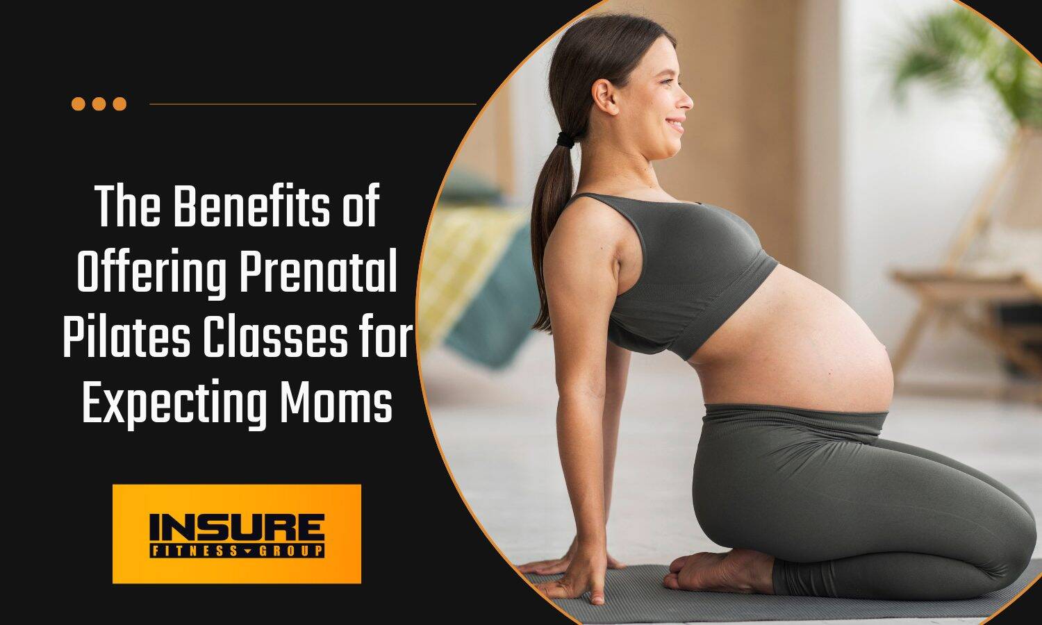 pregnant mother stretching before a workout
